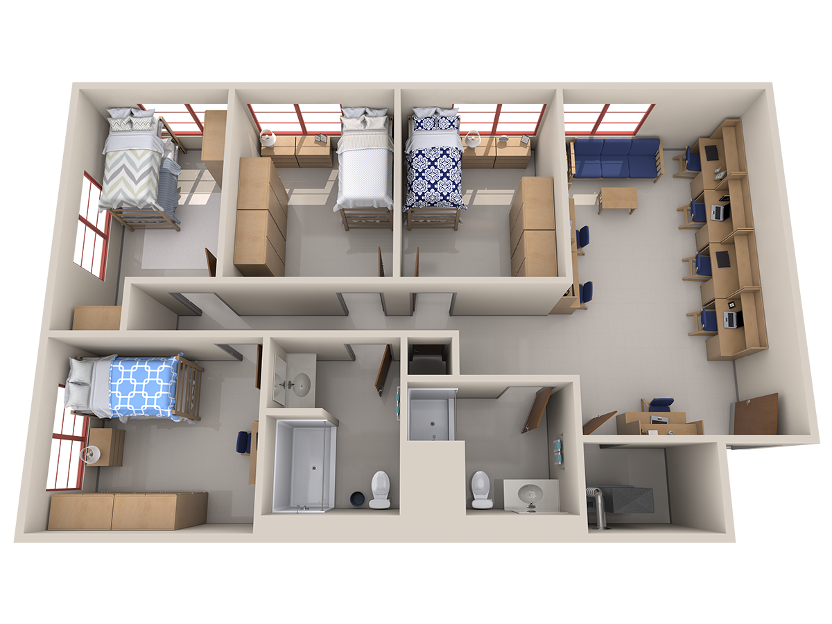 Saint Sebastian Hall layout — four bedroom