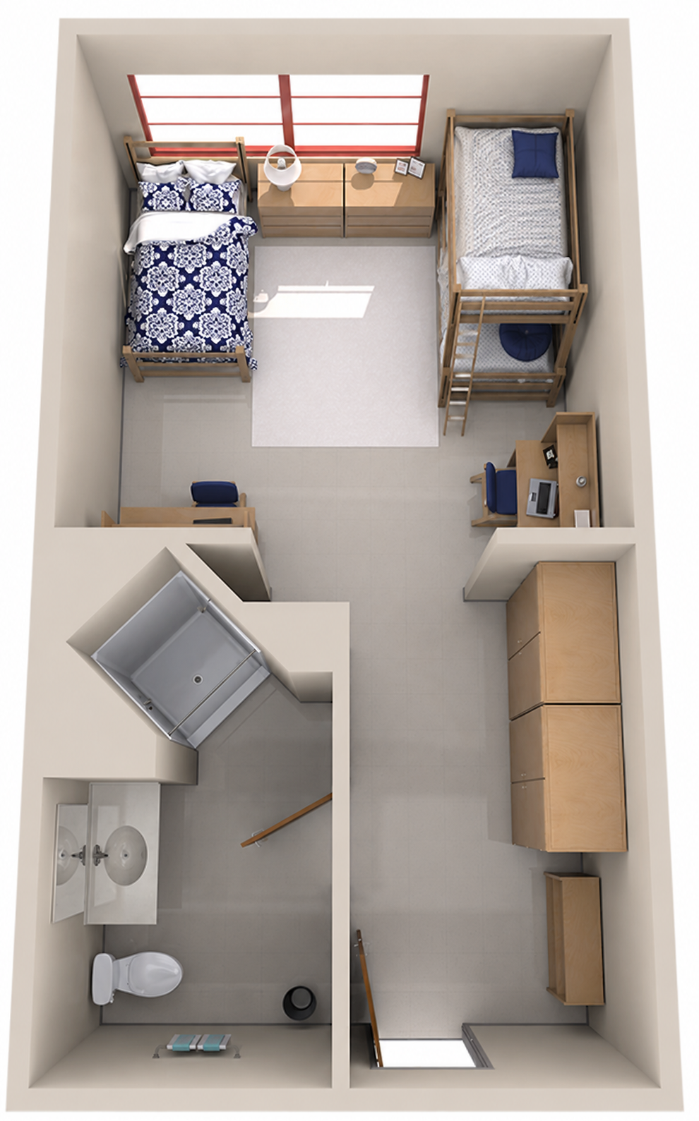 Saint Sebastian Hall layout — triple